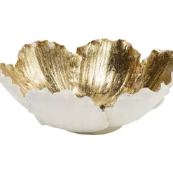 KARE Design Deko Schale Flower Bloom Creme Gold O20Cm- Deko & Geschenkartikel