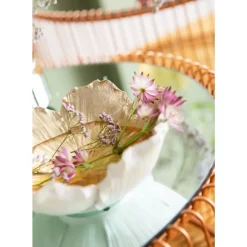 KARE Design Deko Schale Flower Bloom Creme Gold O20Cm- Deko & Geschenkartikel