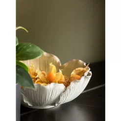 KARE Design Deko Schale Flower Bloom Creme Gold O20Cm- Deko & Geschenkartikel