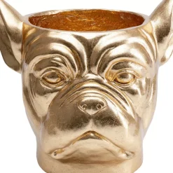 KARE Design Deko Ubertopf Bulldog Gold- Aufbewahrung & Ordnung