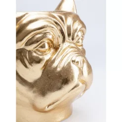 KARE Design Deko Ubertopf Bulldog Gold- Aufbewahrung & Ordnung