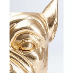 KARE Design Deko Ubertopf Bulldog Gold- Aufbewahrung & Ordnung