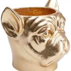 KARE Design Deko Ubertopf Bulldog Gold- Aufbewahrung & Ordnung