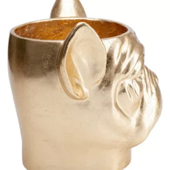 KARE Design Deko Ubertopf Bulldog Gold- Aufbewahrung & Ordnung