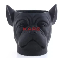 KARE Design Deko Ubertopf Bulldog Schwarz- Aufbewahrung & Ordnung