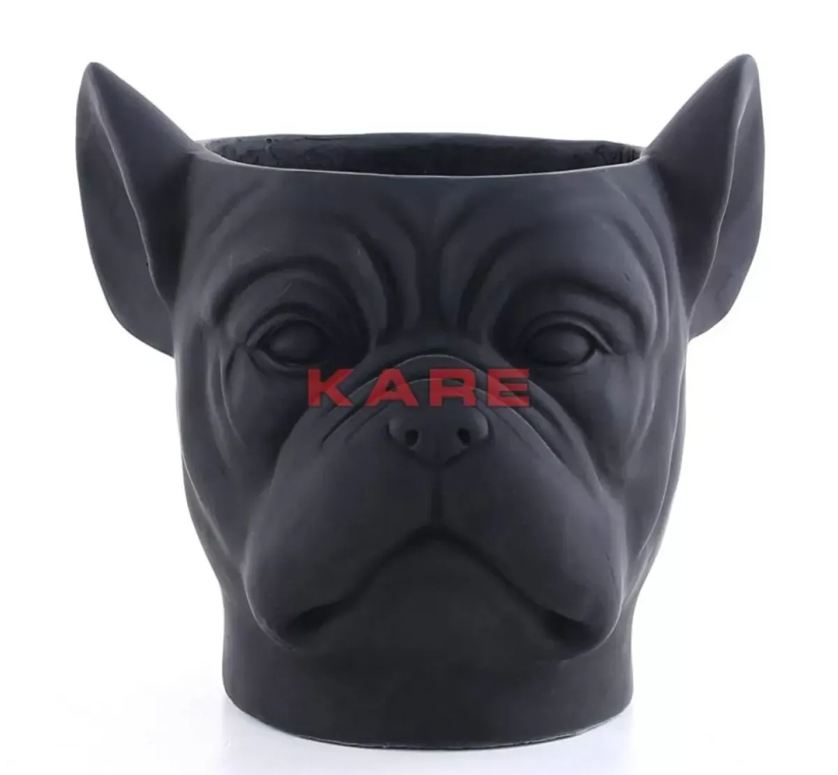 KARE Design Deko Ubertopf Bulldog Schwarz- Aufbewahrung & Ordnung