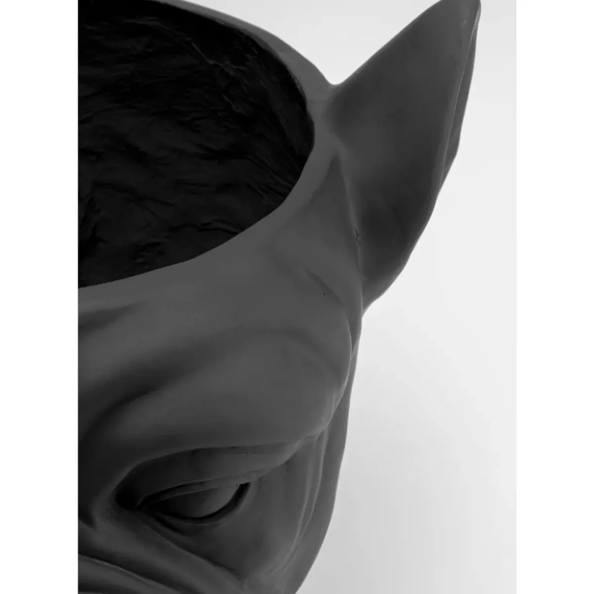 KARE Design Deko Ubertopf Bulldog Schwarz- Aufbewahrung & Ordnung