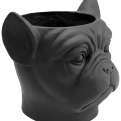 KARE Design Deko Ubertopf Bulldog Schwarz- Aufbewahrung & Ordnung