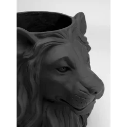 KARE Design Deko Ubertopf Lion Schwarz- Aufbewahrung & Ordnung