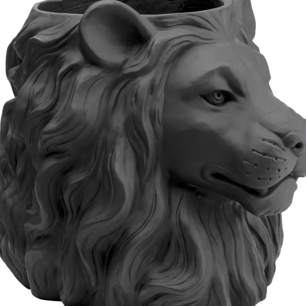 KARE Design Deko Ubertopf Lion Schwarz- Aufbewahrung & Ordnung