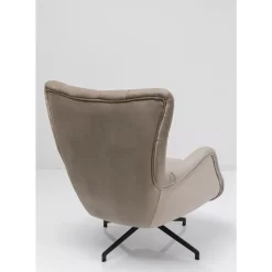KARE Design Drehsessel Bellissima Velvet Beige- Sessel