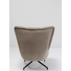 KARE Design Drehsessel Bellissima Velvet Beige- Sessel