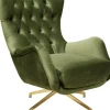 KARE Design Drehsessel Bellissima Velvet Grun- Sessel
