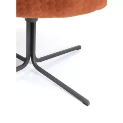 KARE Design Drehsessel Bristol Rostrot- Sessel