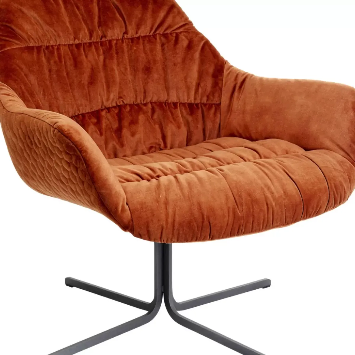 KARE Design Drehsessel Bristol Rostrot- Sessel