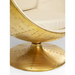 KARE Design Drehsessel Eye Ball Messing- Sessel