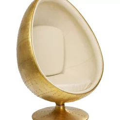 KARE Design Drehsessel Eye Ball Messing- Sessel