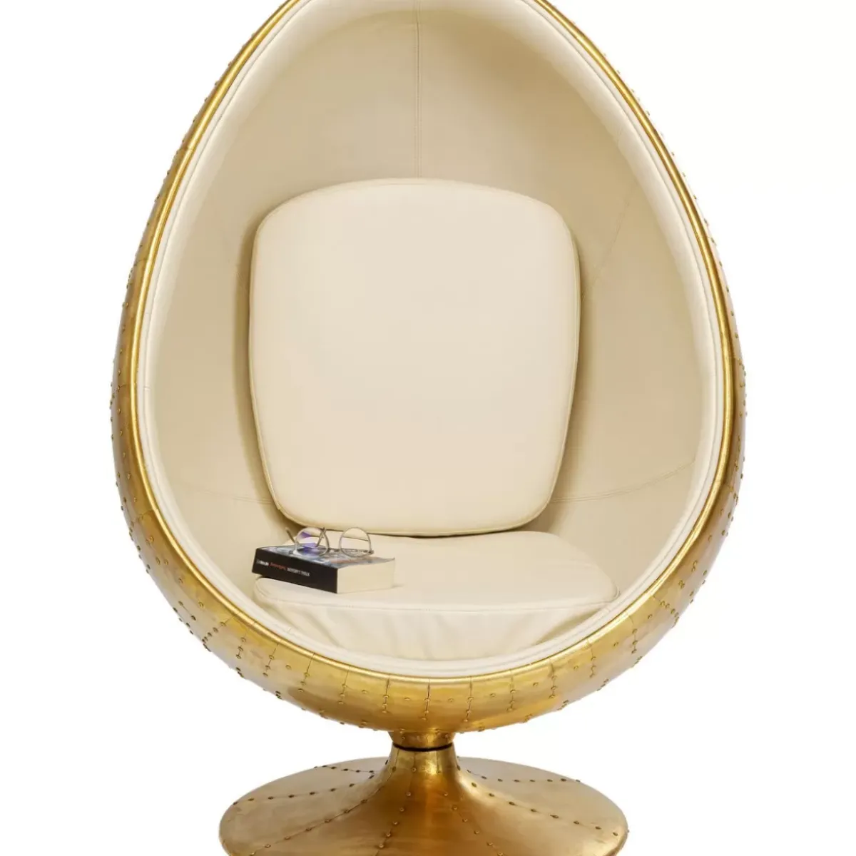 KARE Design Drehsessel Eye Ball Messing- Sessel