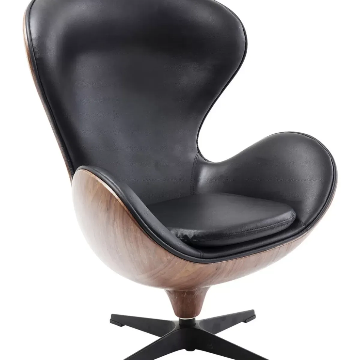 KARE Design Drehsessel Lounge Black Walnut- Sessel