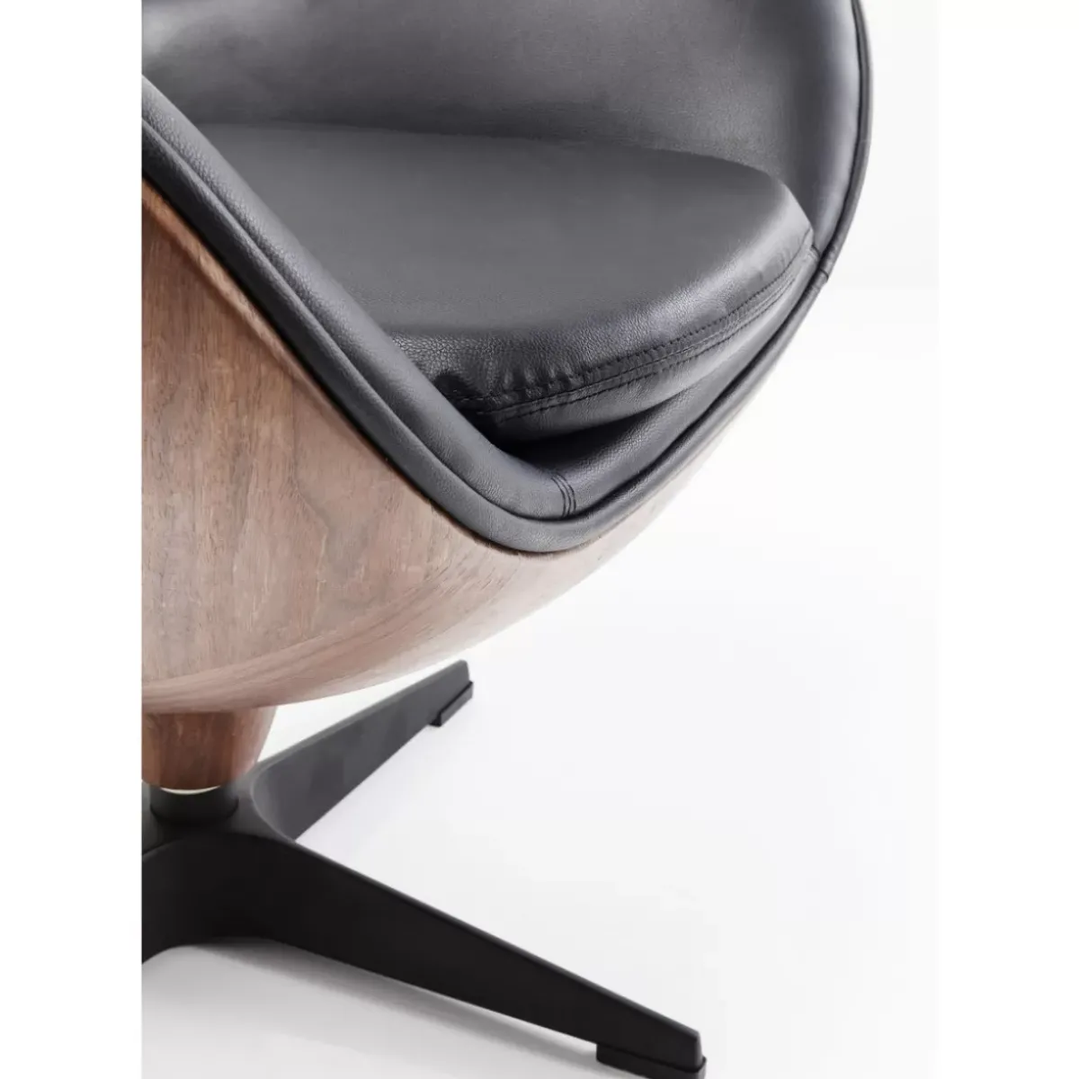 KARE Design Drehsessel Lounge Black Walnut- Sessel