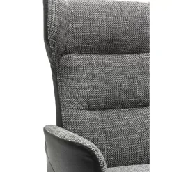 KARE Design Drehsessel Mit Hocker Ohio Salt And Pepper- Sessel