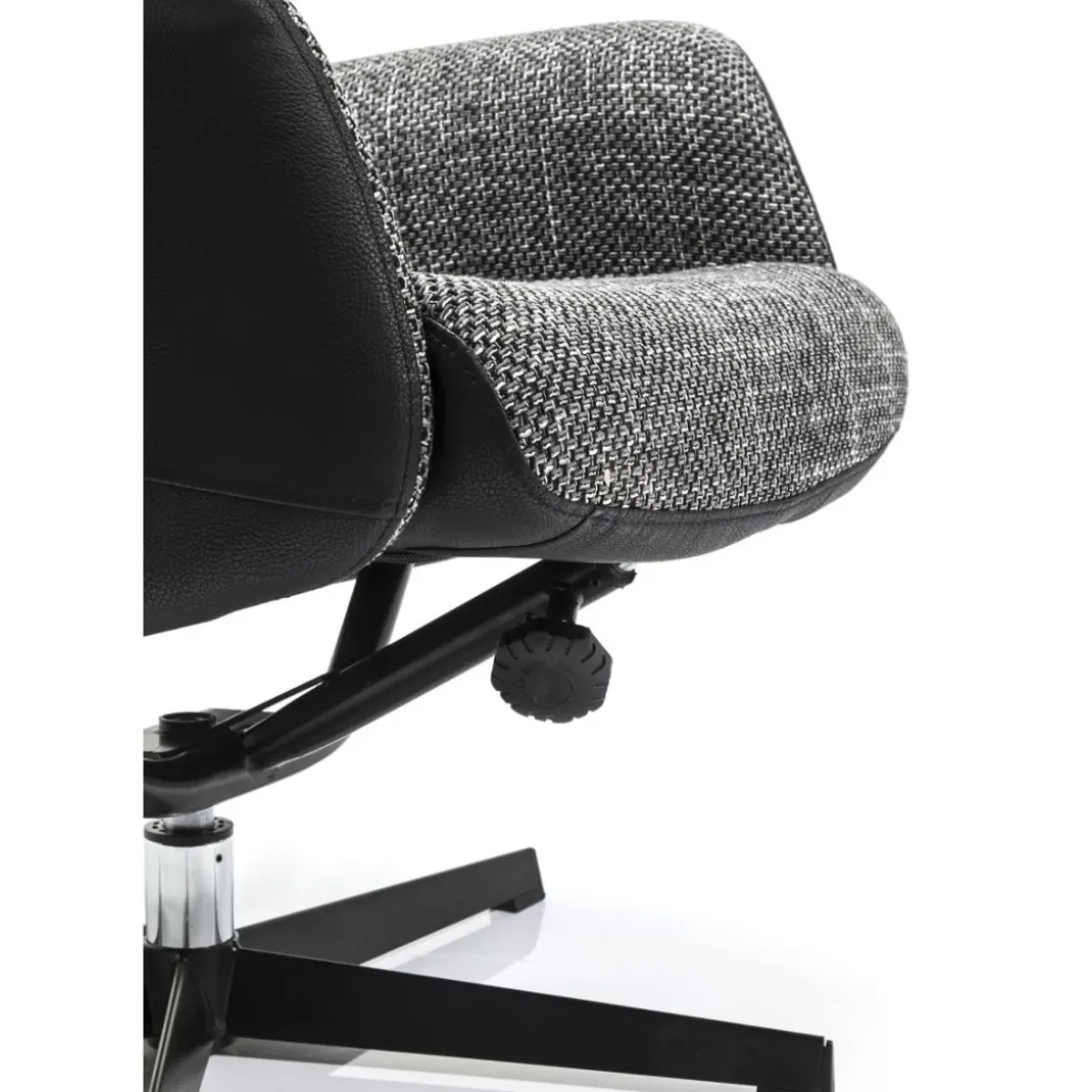 KARE Design Drehsessel Mit Hocker Ohio Salt And Pepper- Sessel