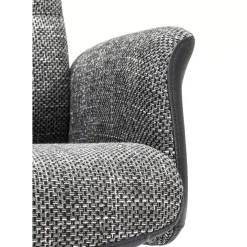 KARE Design Drehsessel Mit Hocker Ohio Salt And Pepper- Sessel