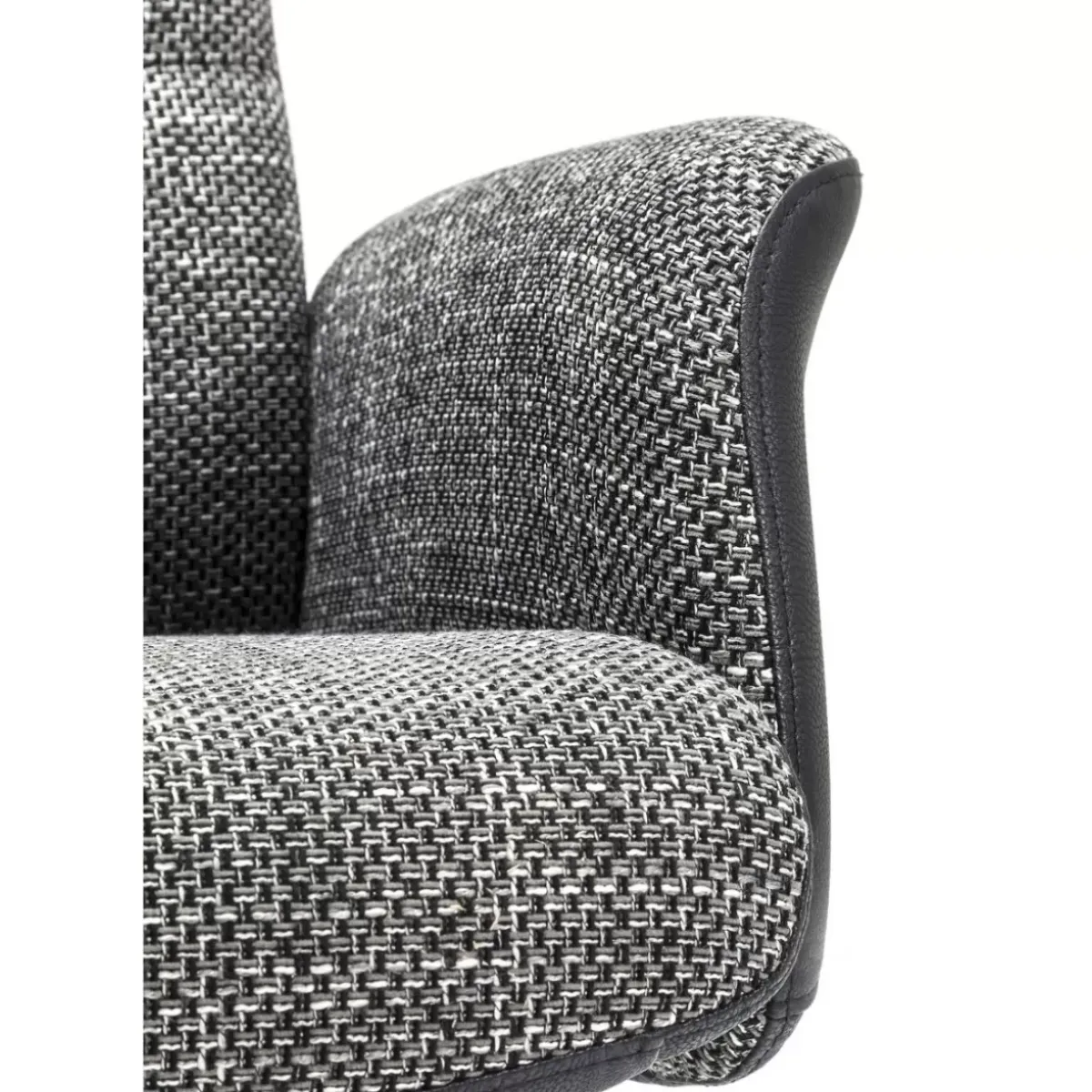 KARE Design Drehsessel Mit Hocker Ohio Salt And Pepper- Sessel