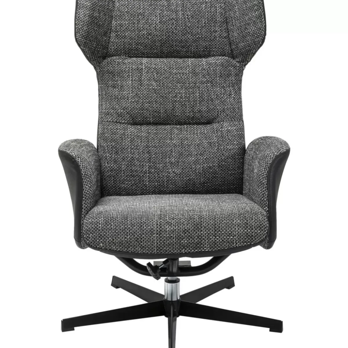 KARE Design Drehsessel Mit Hocker Ohio Salt And Pepper- Sessel