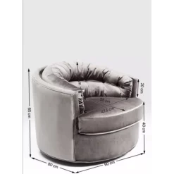 KARE Design Drehsessel Music Hall Grau- Sessel