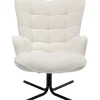 KARE Design Drehsessel Oscar Boucle Creme- Sessel