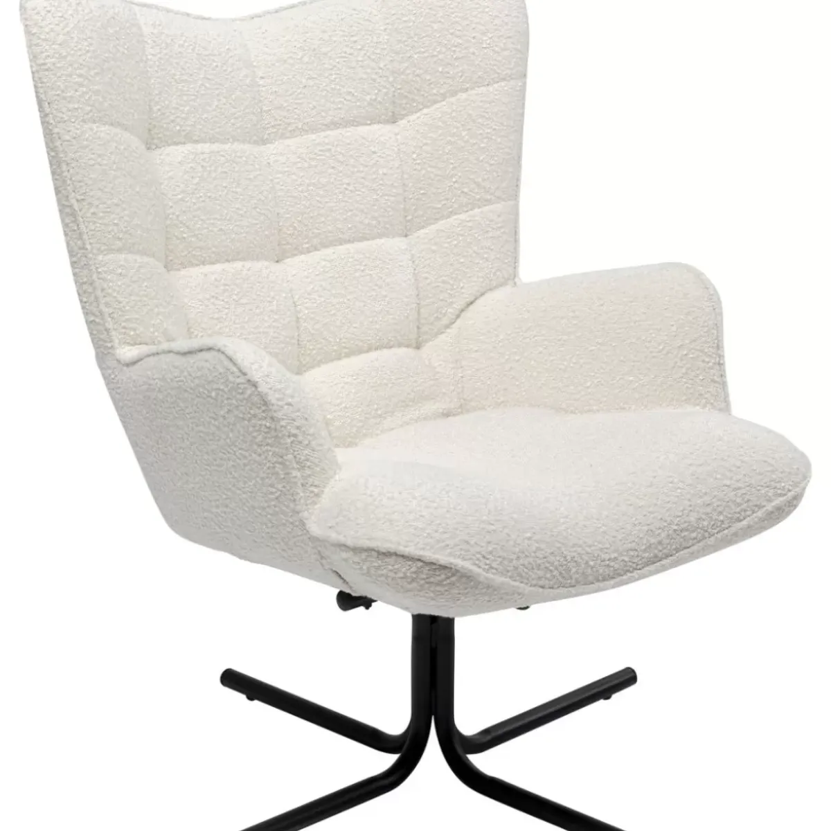 KARE Design Drehsessel Oscar Boucle Creme- Sessel