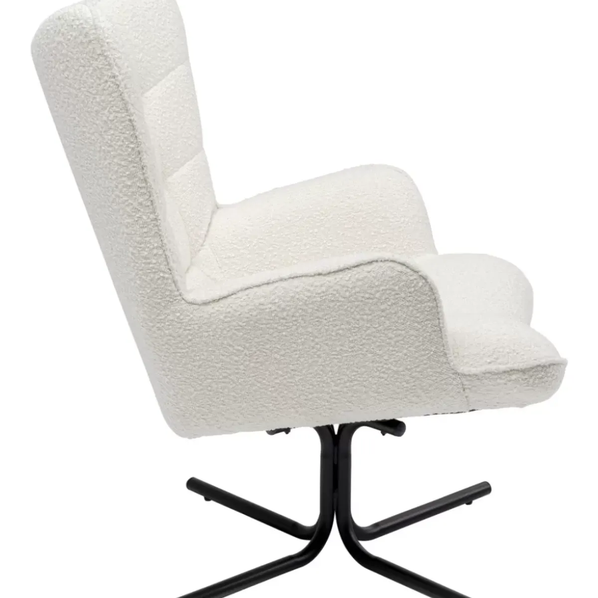 KARE Design Drehsessel Oscar Boucle Creme- Sessel
