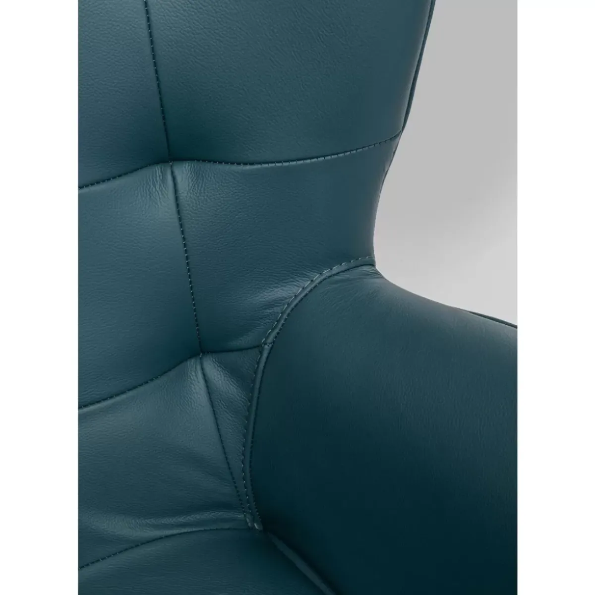 KARE Design Drehsessel Oscar Leder Blau- Sessel