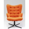KARE Design Drehsessel Oscar Velvet Orange- Sessel
