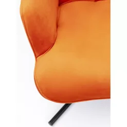 KARE Design Drehsessel Oscar Velvet Orange- Sessel
