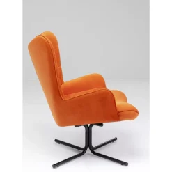 KARE Design Drehsessel Oscar Velvet Orange- Sessel