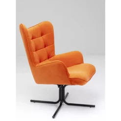 KARE Design Drehsessel Oscar Velvet Orange- Sessel