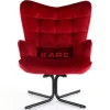 KARE Design Drehsessel Oscar Velvet Rot- Sessel