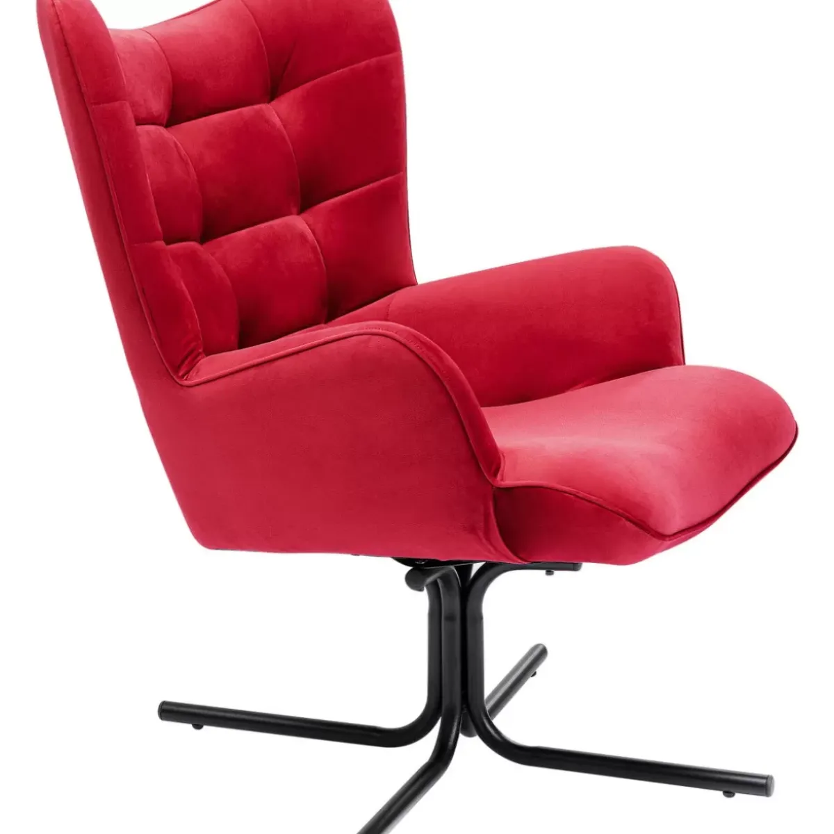 KARE Design Drehsessel Oscar Velvet Rot- Sessel