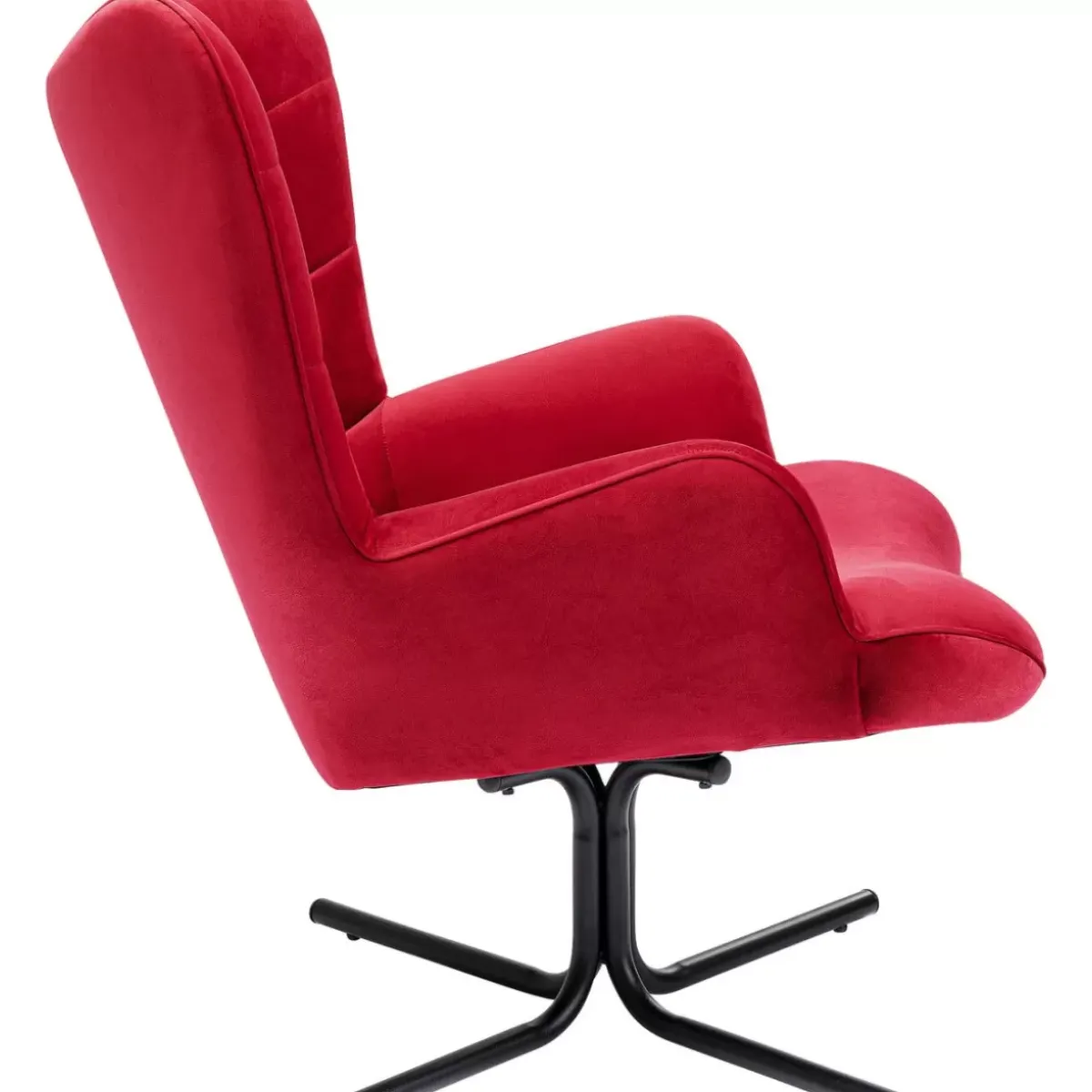 KARE Design Drehsessel Oscar Velvet Rot- Sessel