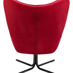 KARE Design Drehsessel Oscar Velvet Rot- Sessel