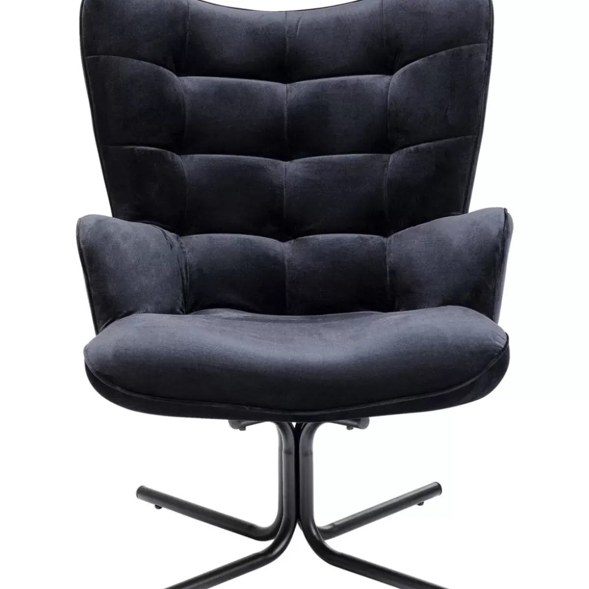 KARE Design Drehsessel Oscar Velvet Schwarz- Sessel