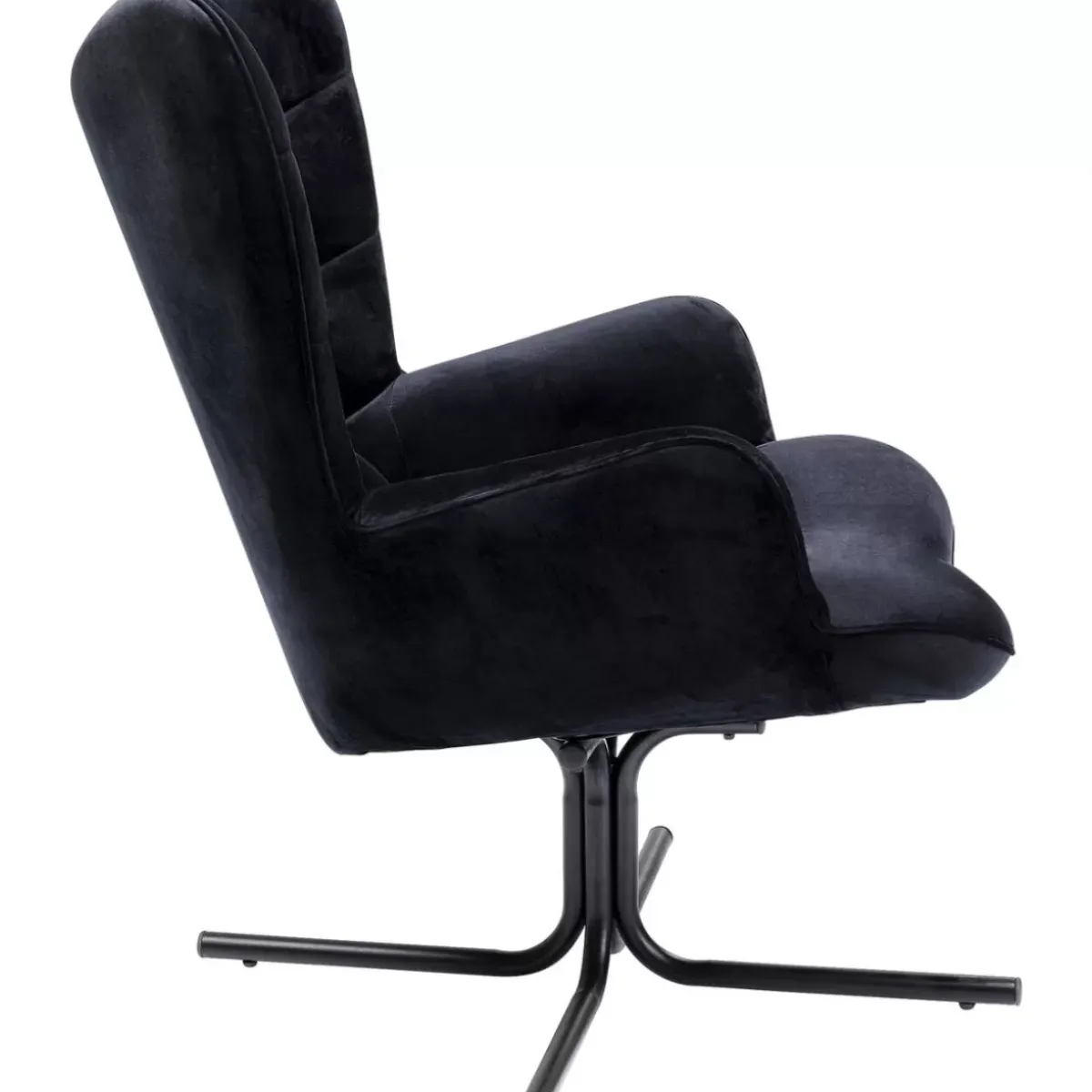 KARE Design Drehsessel Oscar Velvet Schwarz- Sessel
