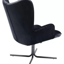 KARE Design Drehsessel Oscar Velvet Schwarz- Sessel