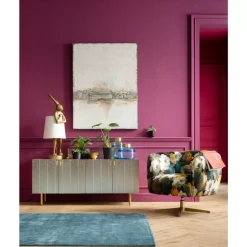 KARE Design Drehsessel Peony Flower Gelb- Sessel