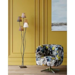 KARE Design Drehsessel Peony Flower Gelb- Sessel