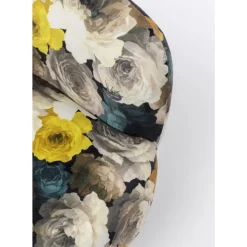 KARE Design Drehsessel Peony Flower Gelb- Sessel