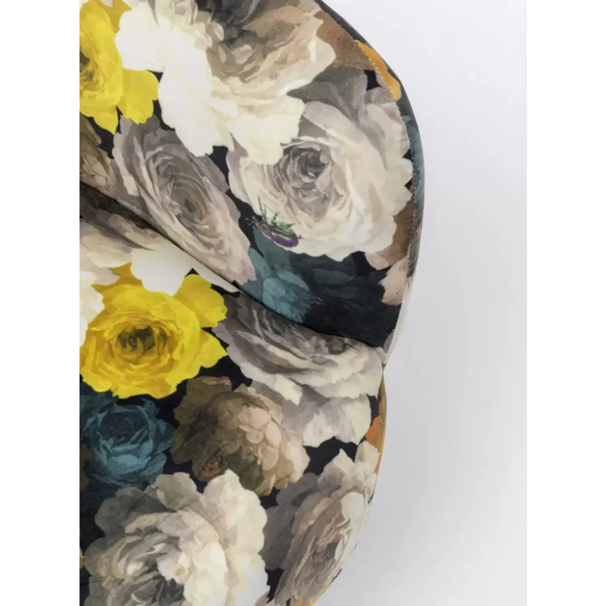 KARE Design Drehsessel Peony Flower Gelb- Sessel