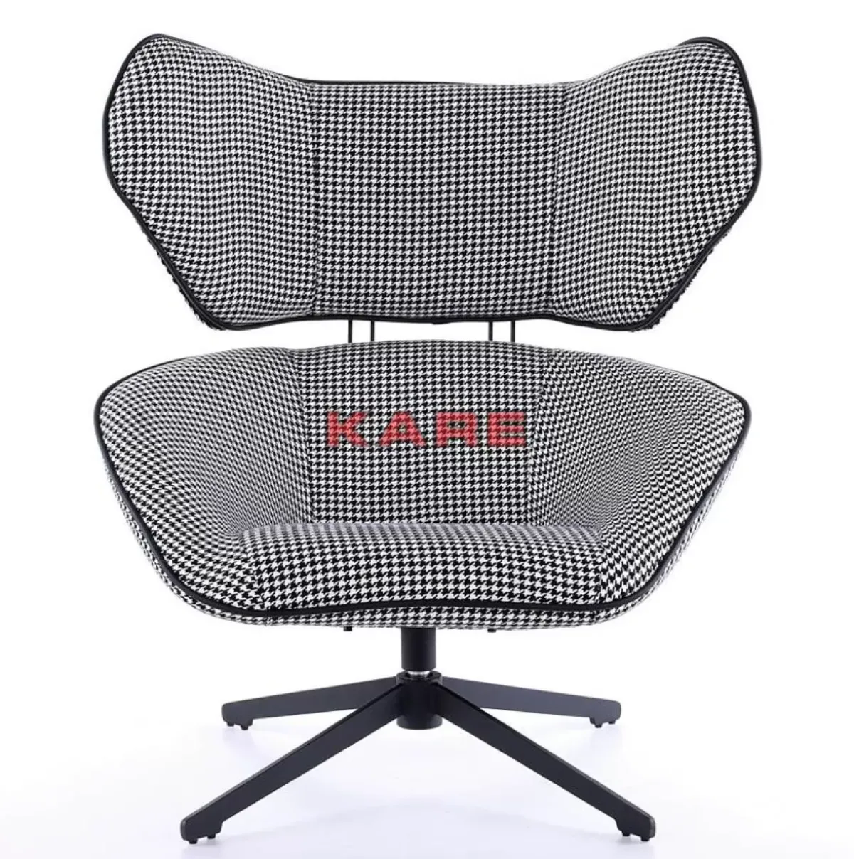 KARE Design Drehsessel Toledo Schwarz Weiss- Sessel